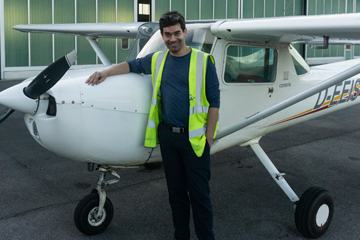 Fabians Erstflug