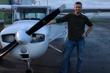 Thomas erster Soloflug