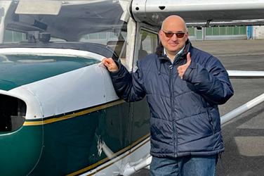 Christoph fliegt solo